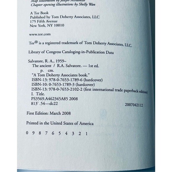 SIGNED ~ THE ANCIENT by R.A. Salvatore (2008, Hardcover) 1st/1st w/Interview CD - Picture 4 of 5